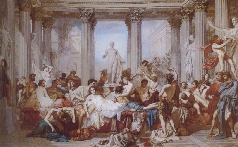 Thomas Couture The Romans of the Decadence Norge oil painting art